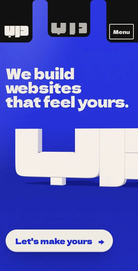 The Darb Creative home page on a phone